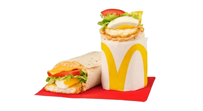 Spicy Egg & Hash Brown Breakfast Wrap