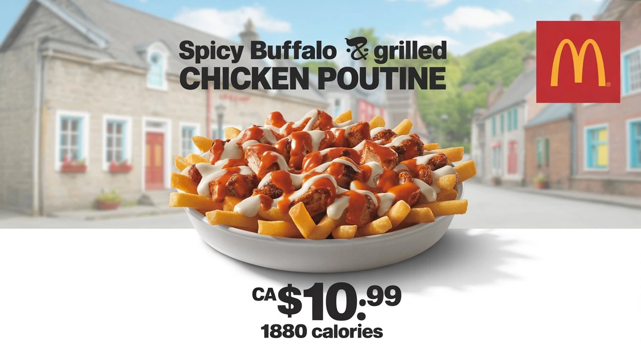Spicy Buffalo Grilled Chicken Poutine
